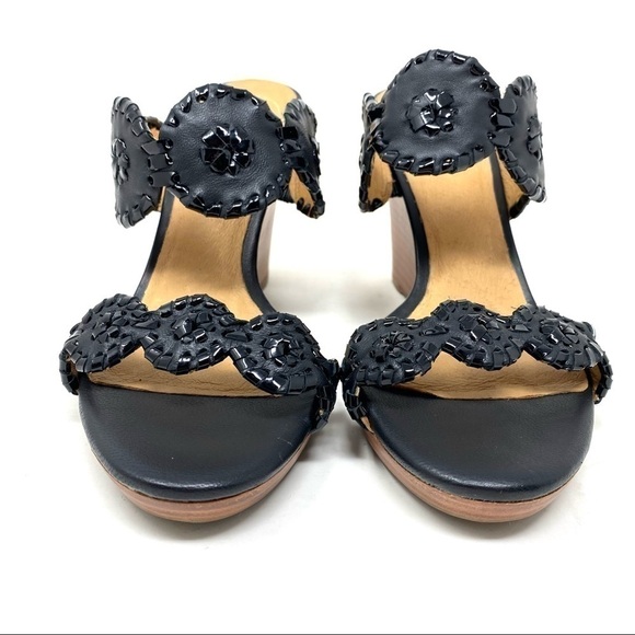 Jack Rogers Black Wedge Sandals Size 7 - Picture 7 of 8